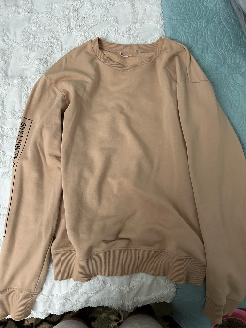 Helmut Lang Men’s Tan Crewneck Sweatshirt